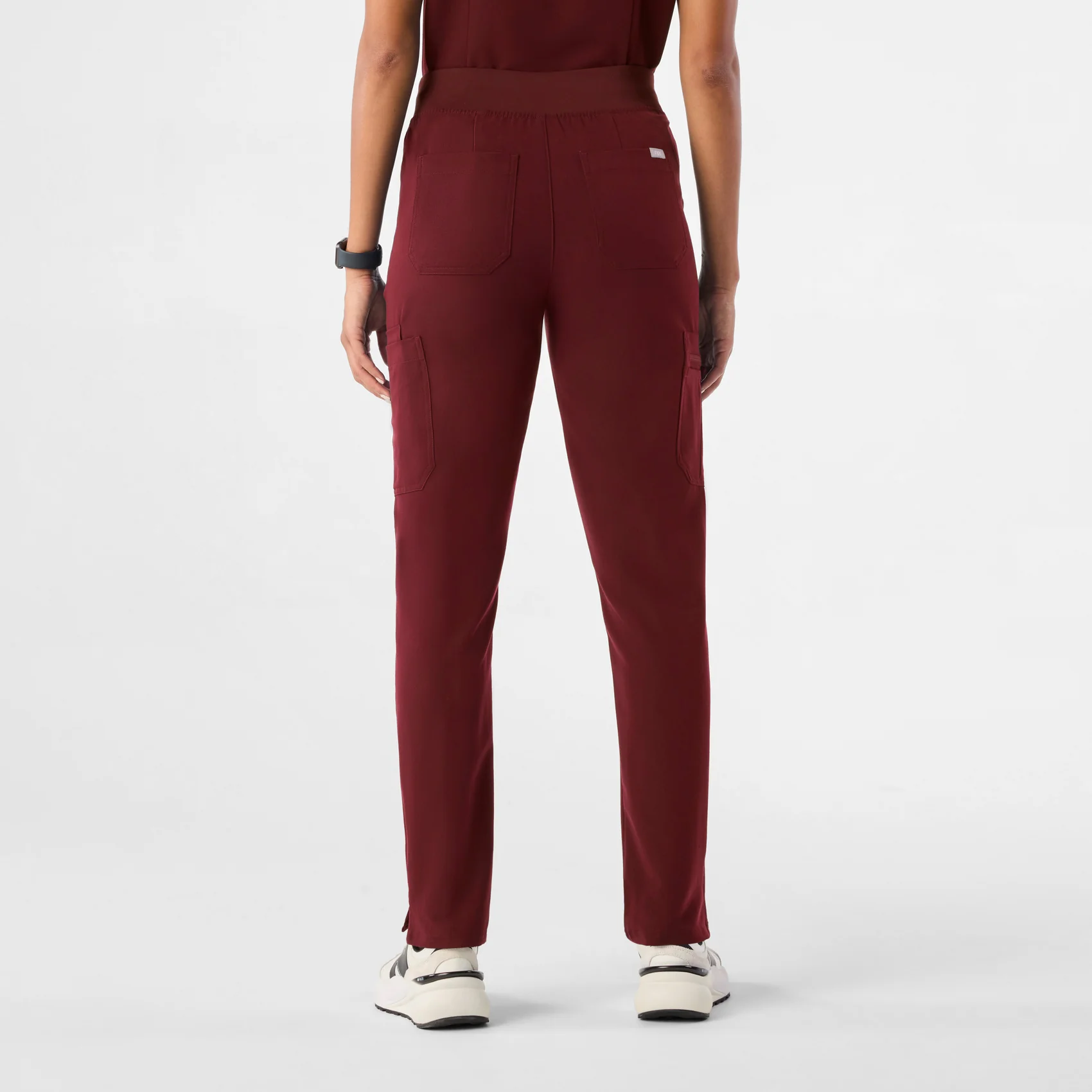women's Burgundy Yola™ High Waisted 2.0 - Skinny Scrub Pants - Image 4