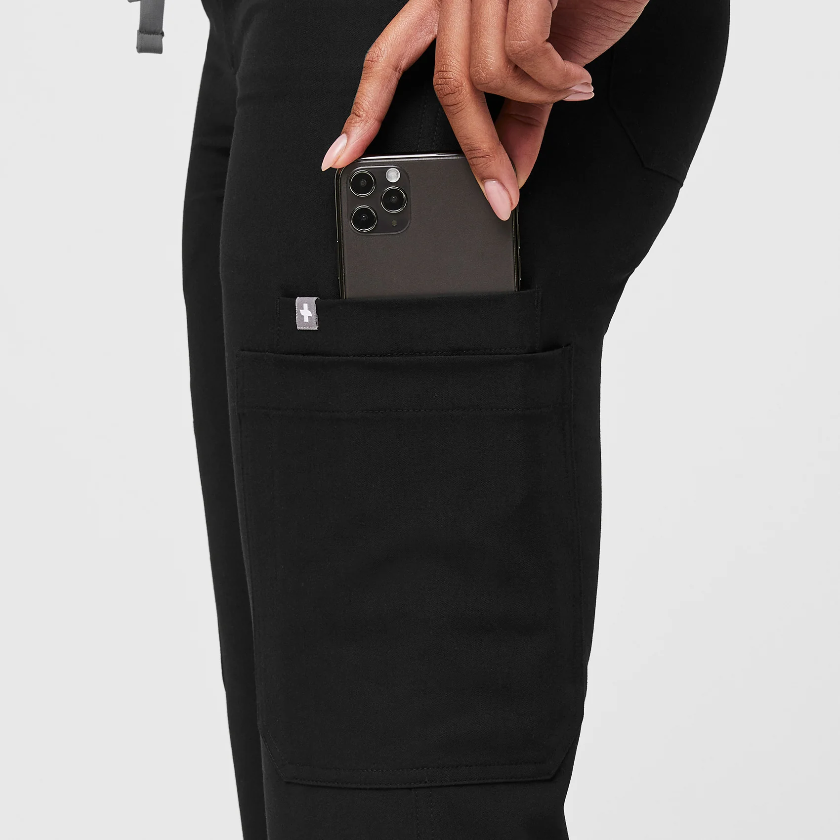 women's Black Yola™ High Waisted 2.0 - Tall Skinny Scrub Pants - Image 4