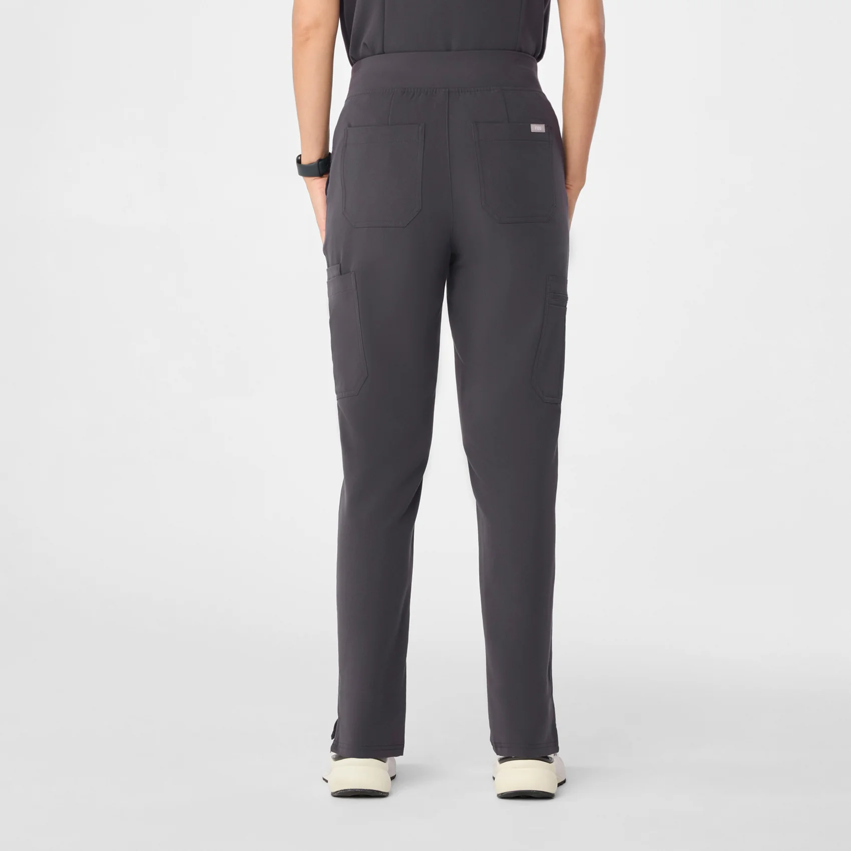 women's Charcoal Yola™ High Waisted - Tall Skinny Scrub Pants - Image 4