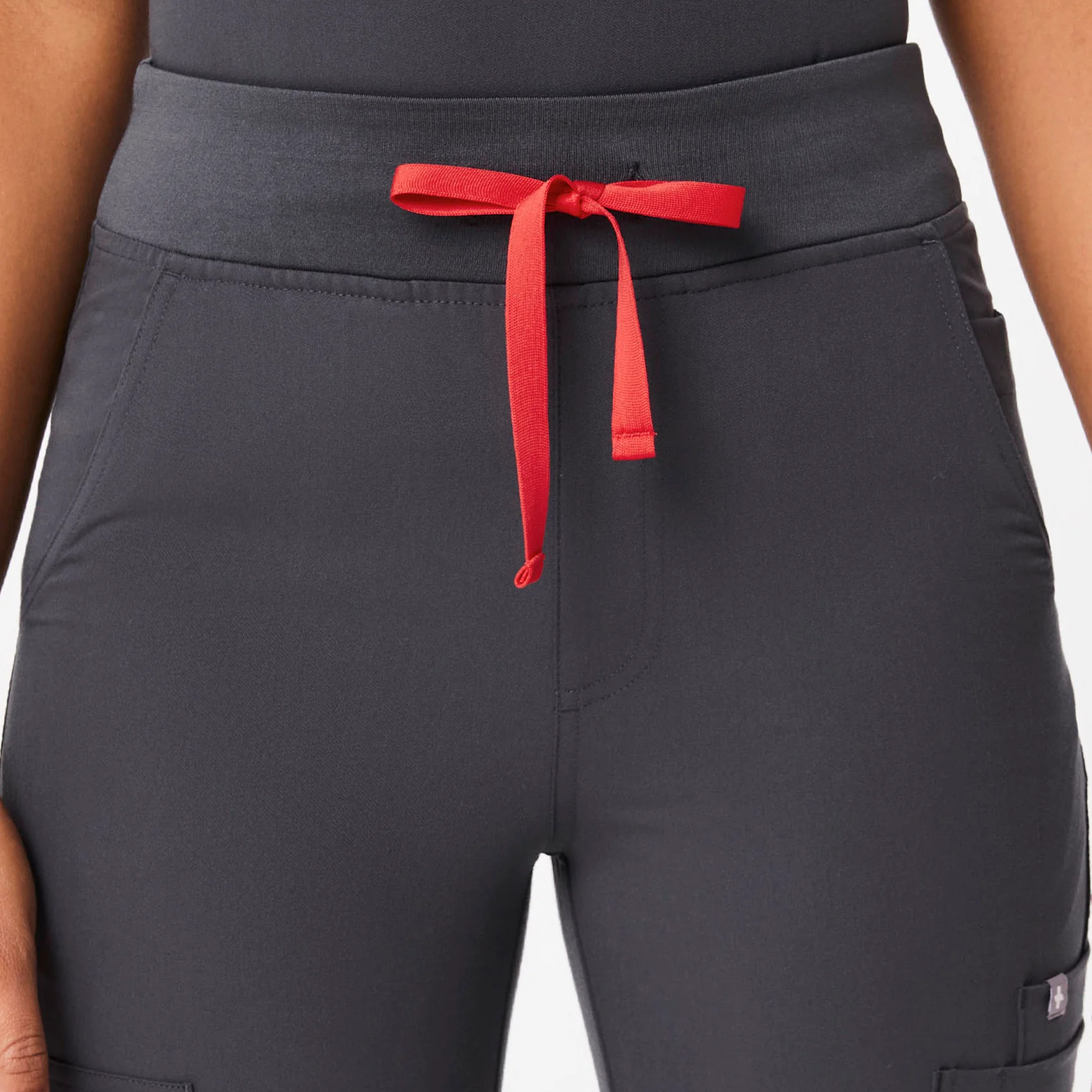 women's Charcoal Yola™ High Waisted - Tall Skinny Scrub Pants - Image 5
