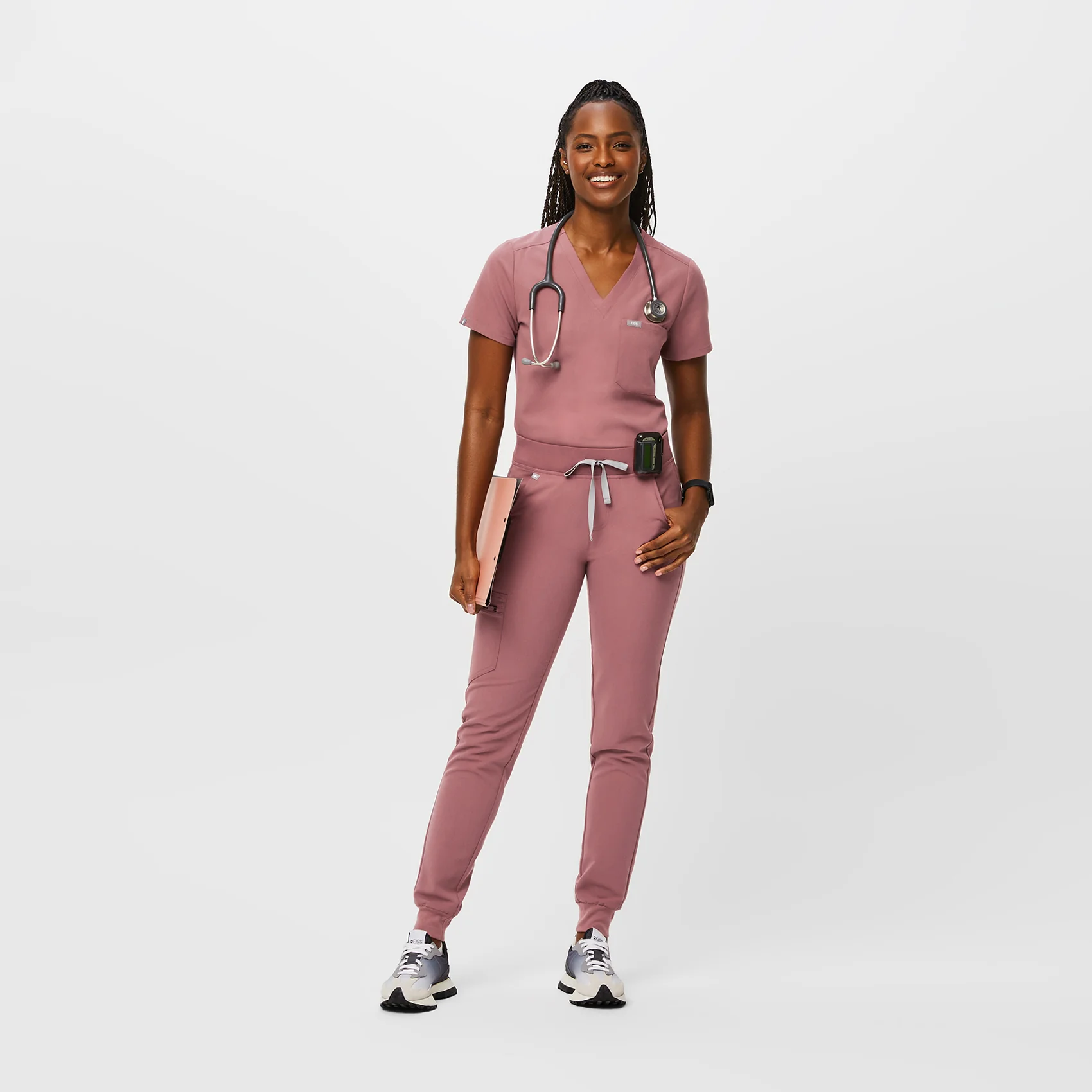 women's Mauve Zamora™ - Petite Jogger Scrub Pants - Image 2