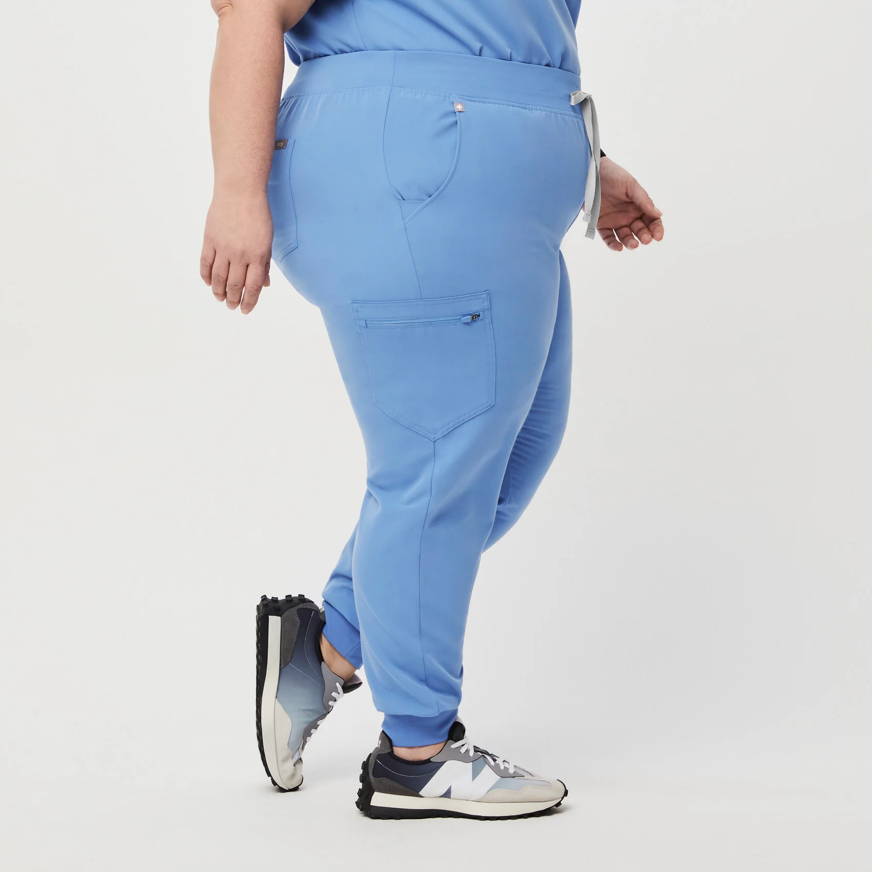 women's Ceil Blue Zamora™- Petite Jogger Scrub Pants (3XL - 6XL) - Image 3