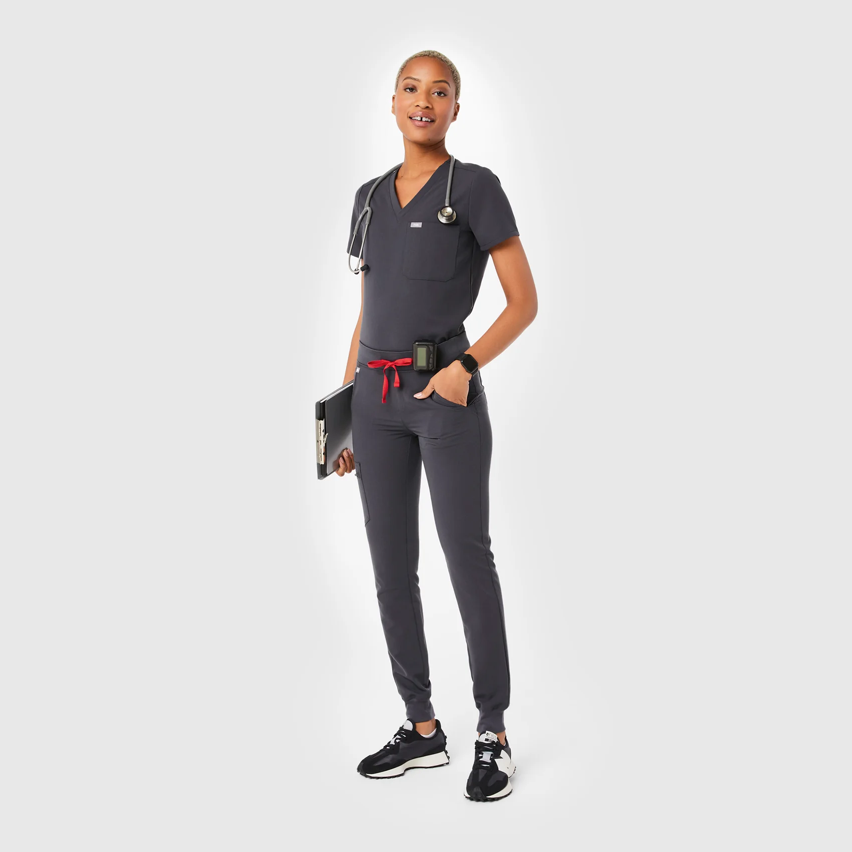 women's Charcoal Zamora™ - Tall Jogger Scrub Pants - Image 2