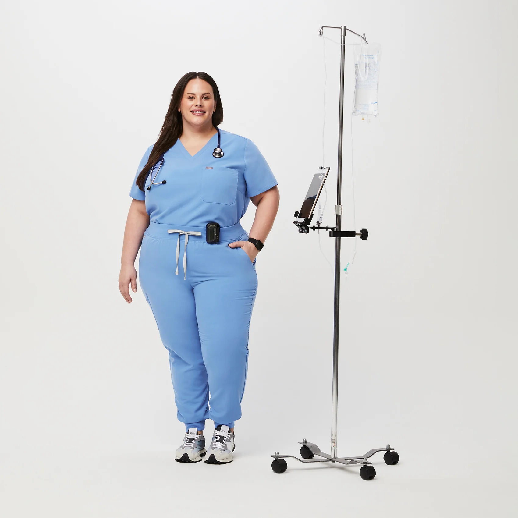 women's Ceil Blue Zamora™ - Tall Jogger Scrub Pants (3XL - 6XL) - Image 2
